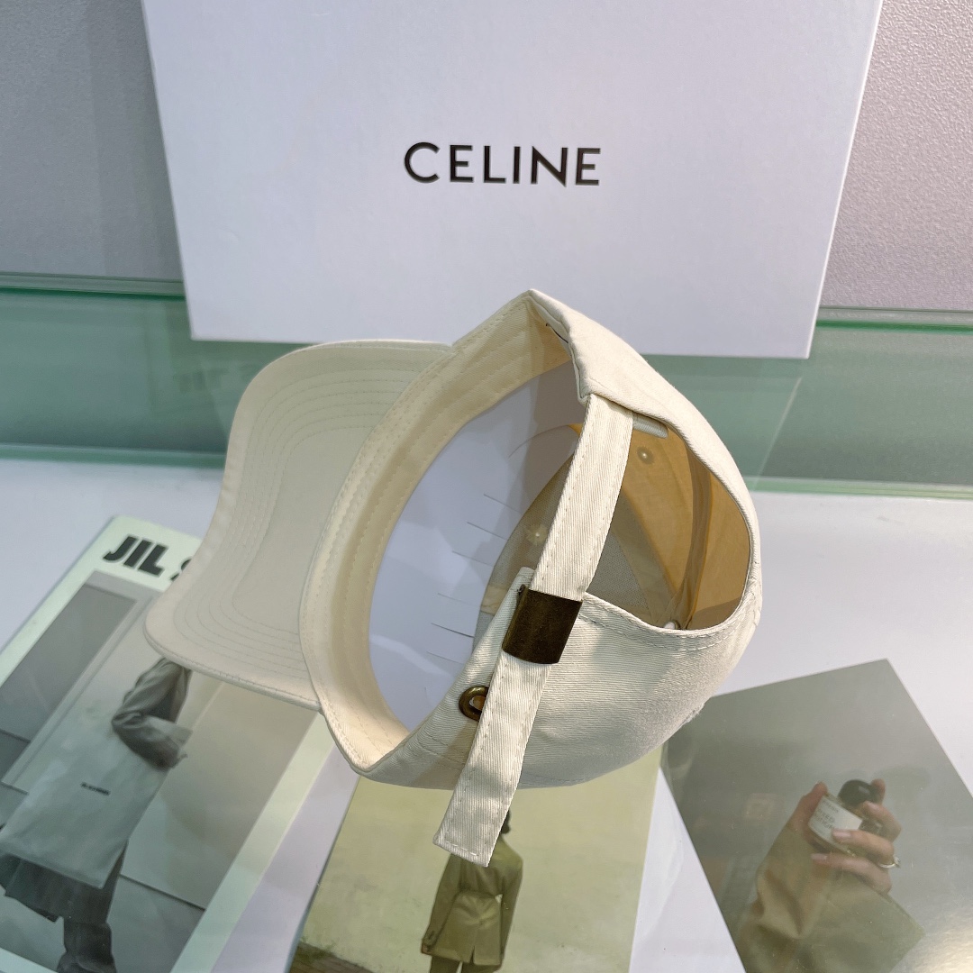 Celine Baseball Cap In Cotton Beige - Soul Replicas