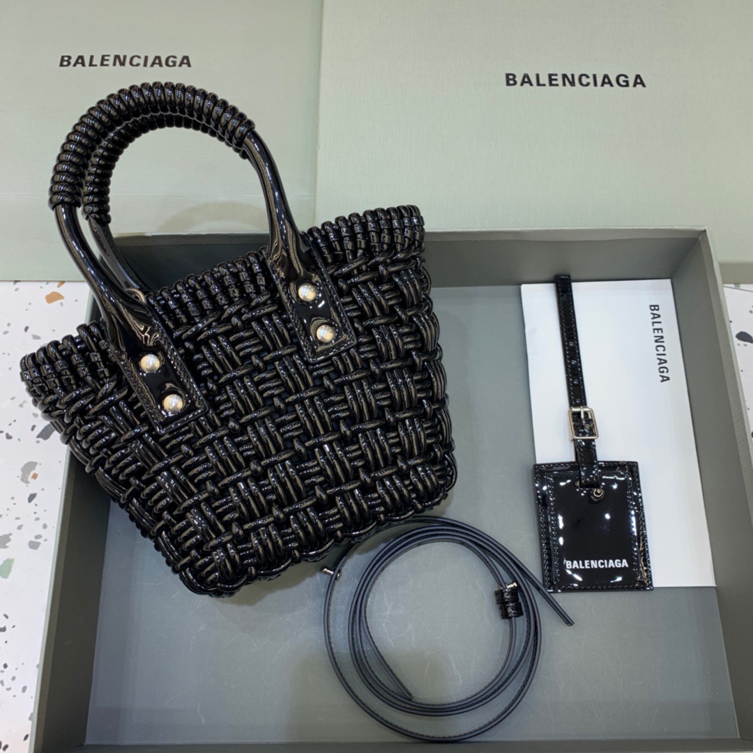 Balenciaga Bistro XS Basket With Strap In Black . For Women. Women-s Bags 16.1in/41cm 6713422IE2Y1000 - Soul Replicas