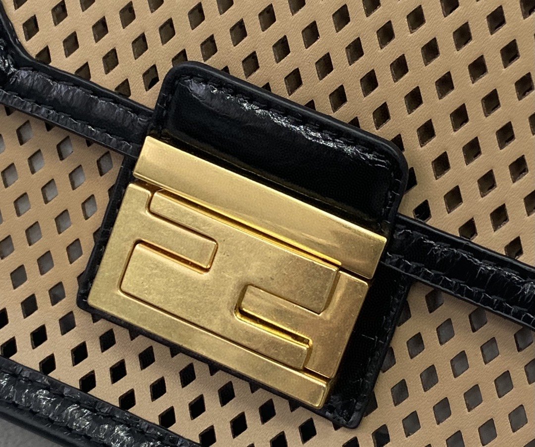 Fendi Small Kan U Black and Brown Bag For Woman 19cm/7.5in485 - Soul Replicas