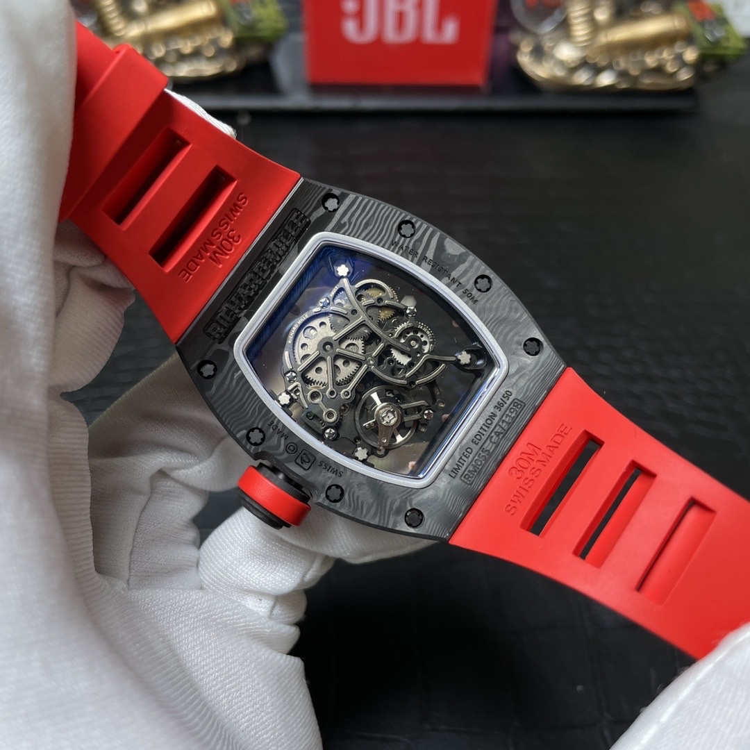 Richard Mille RM055 Carbon NTPT Replica 1:1 Watch Red BBR 45mm - Soul Replicas