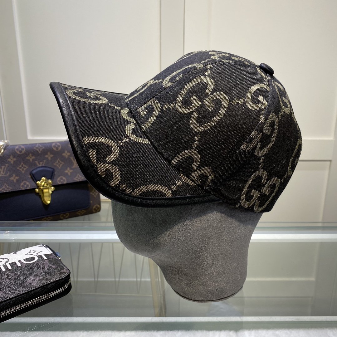 Gucci Canvas Baseball Cap Black - Soul Replicas