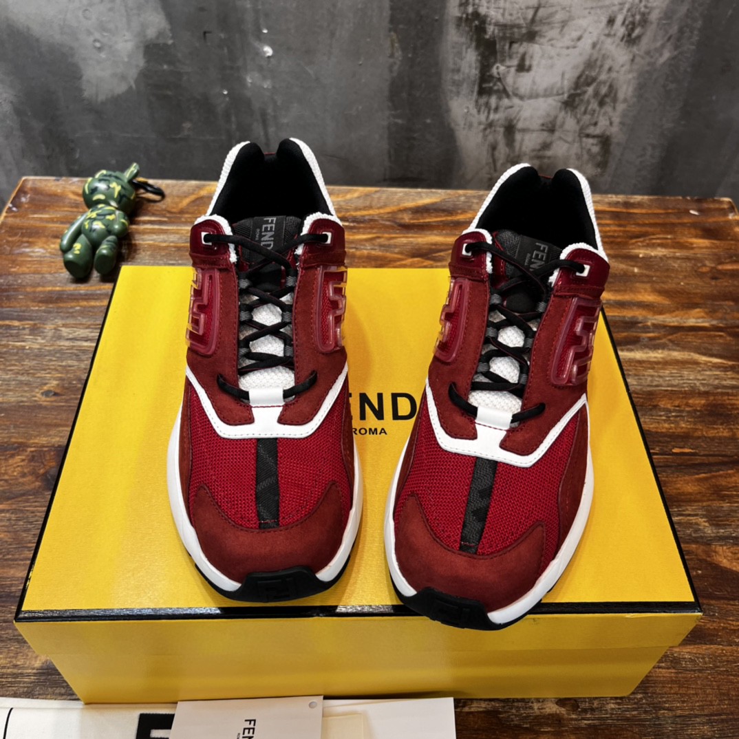 Fendi Nubuck Faster Red For Women - Soul Replicas