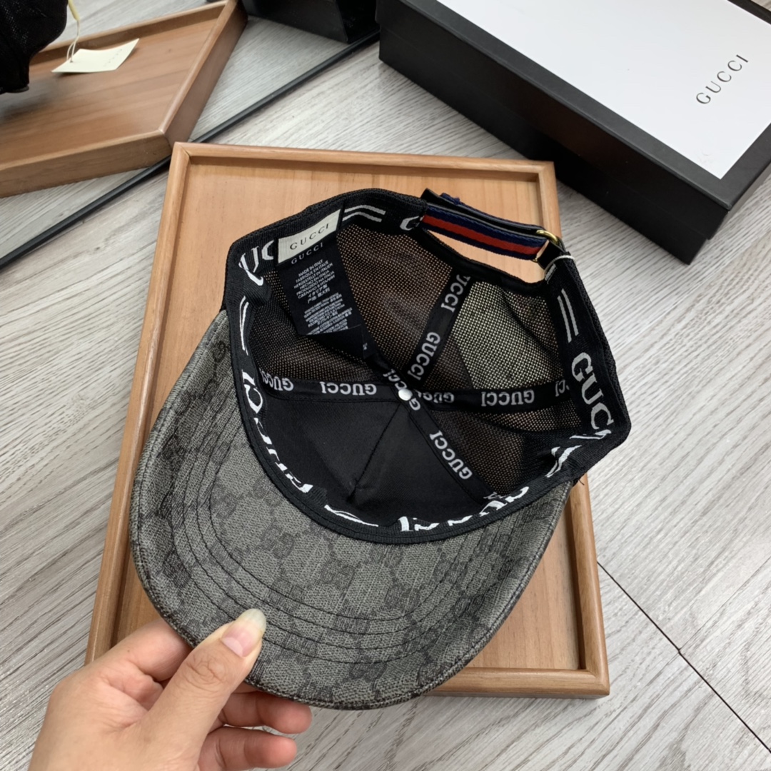 Gucci Canvas Baseball Cap Black - Soul Replicas