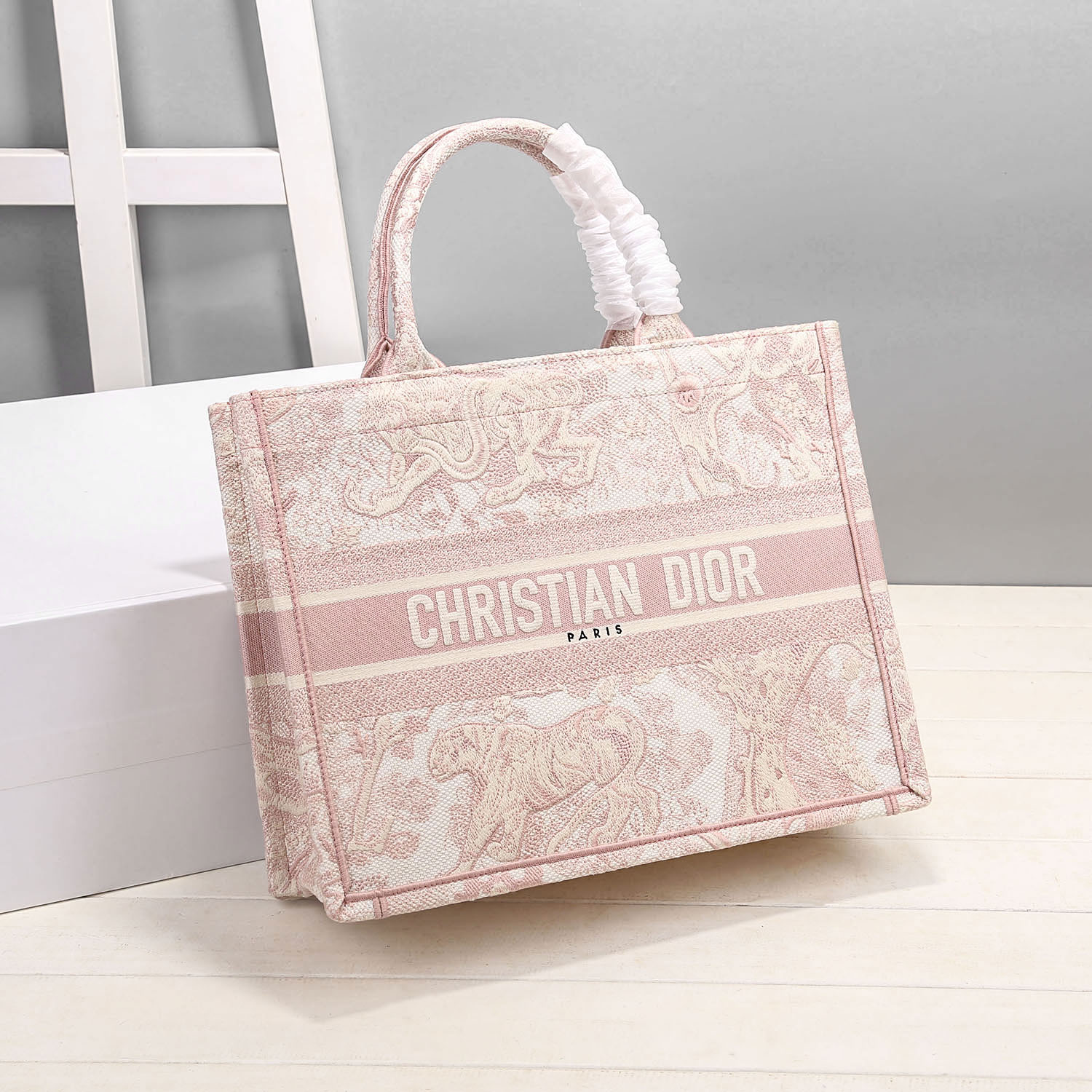 Christian Dior Medium Dior Book Tote Bag By Maria Grazia Chiuri Pink For Women 14in/36cm CD M1296ZTDT_M912 - Soul Replicas