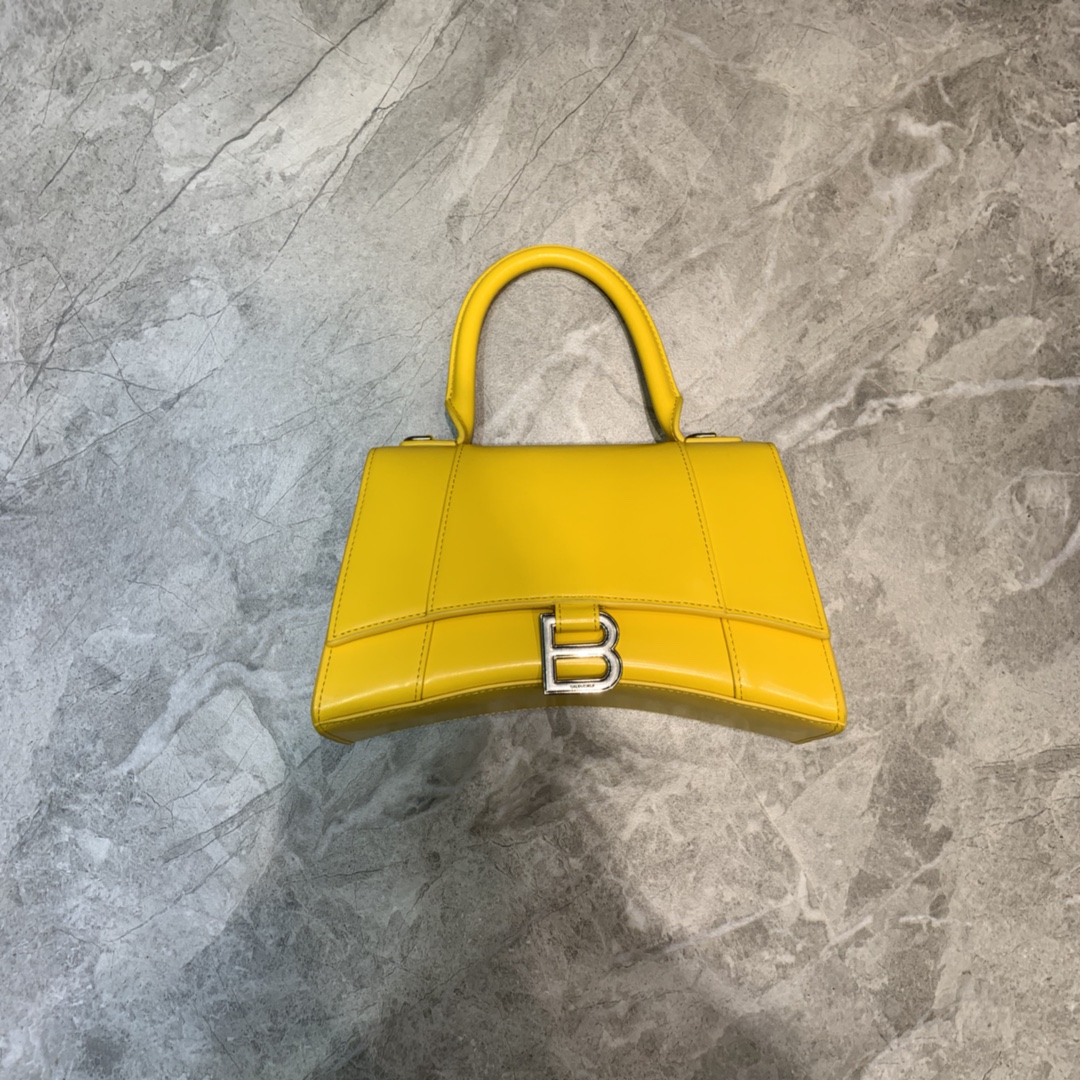 Balenciaga Hourglass Small Handbag In Yellow. For Women. Women-s Bags 9in/23cm - Soul Replicas