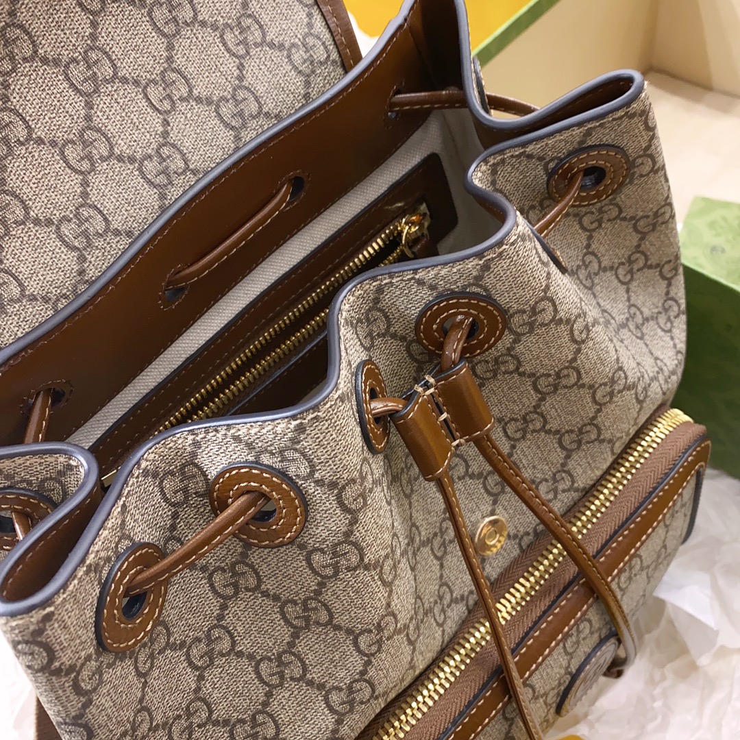 Gucci Backpack With Interlocking G Brown For Women. Women-s Bags 11.8in/30cm Gucci ‎ - Soul Replicas