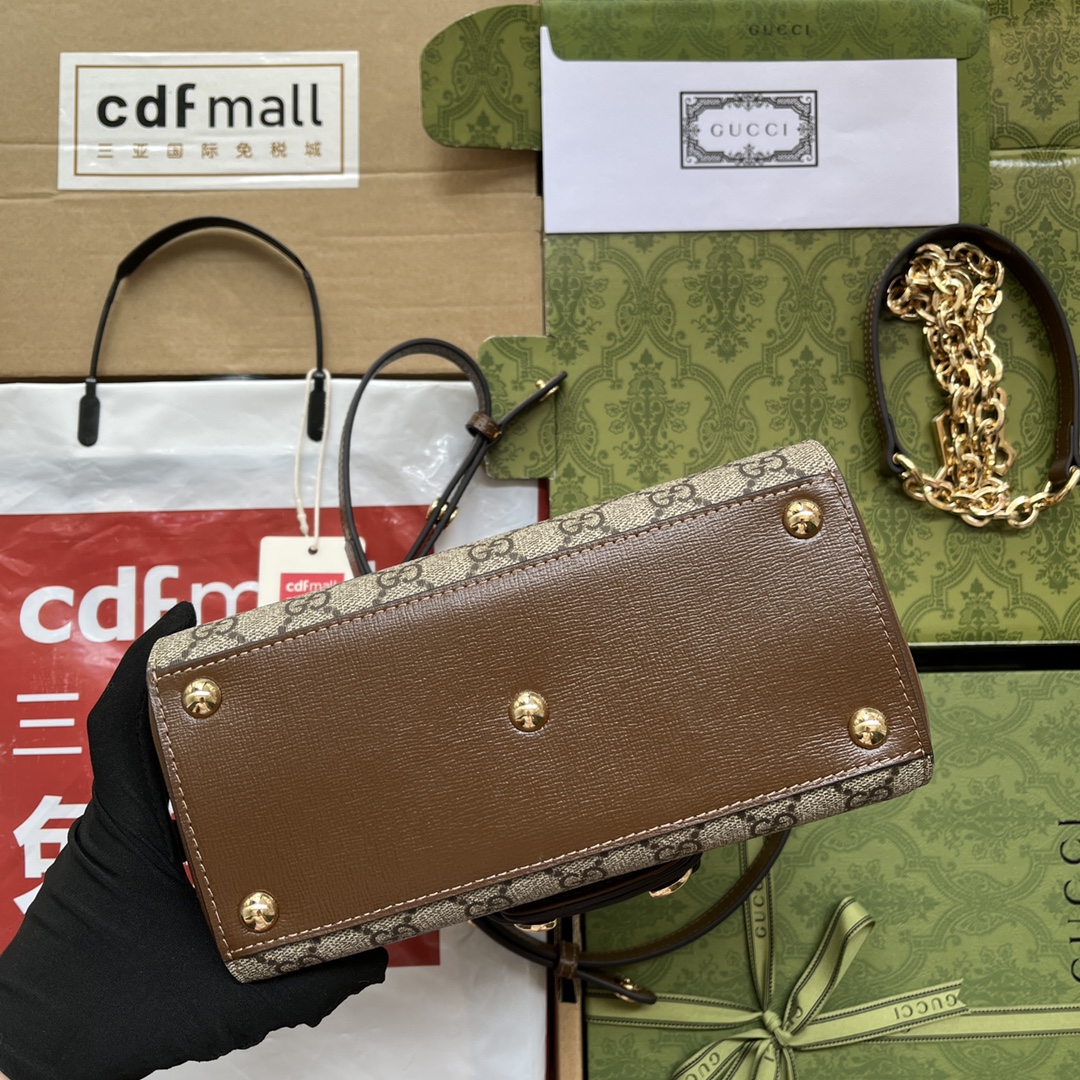 Gucci Ophidia Gucci Horsebit 1955 Mini Bag Light Brown And Beige For Women. Women-s Bags 8.6in/22cm Gucci 703848 9AAAJ 8563 - Soul Replicas