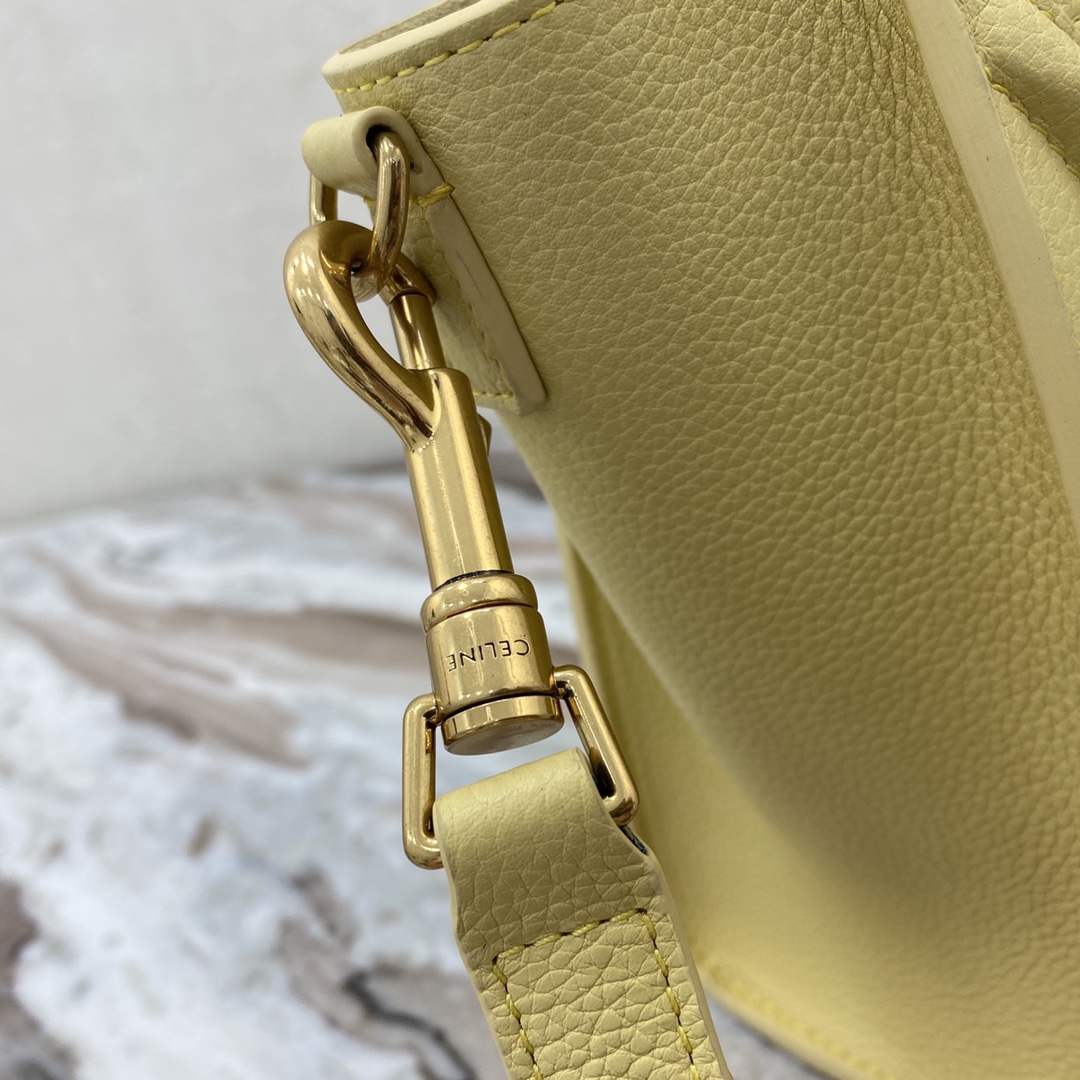 Celine Nano LuGucciage Bag In Drummed Yellow For Women 8in/20cm - Soul Replicas