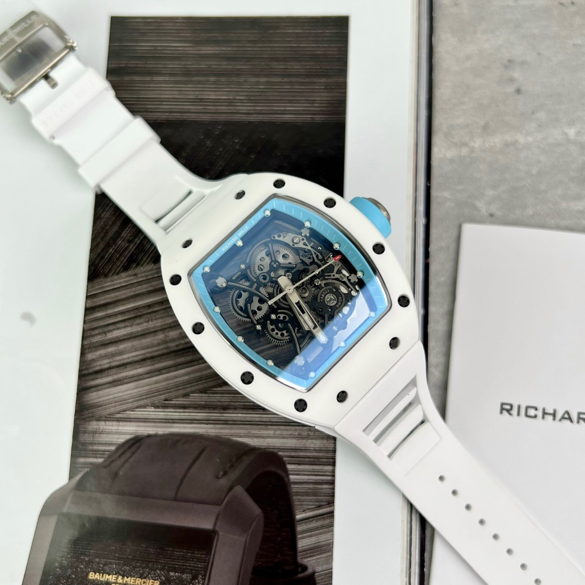 Richard Mille RM055 Bubba Watson White Replica Watch Factory BBR 45mm - Soul Replicas