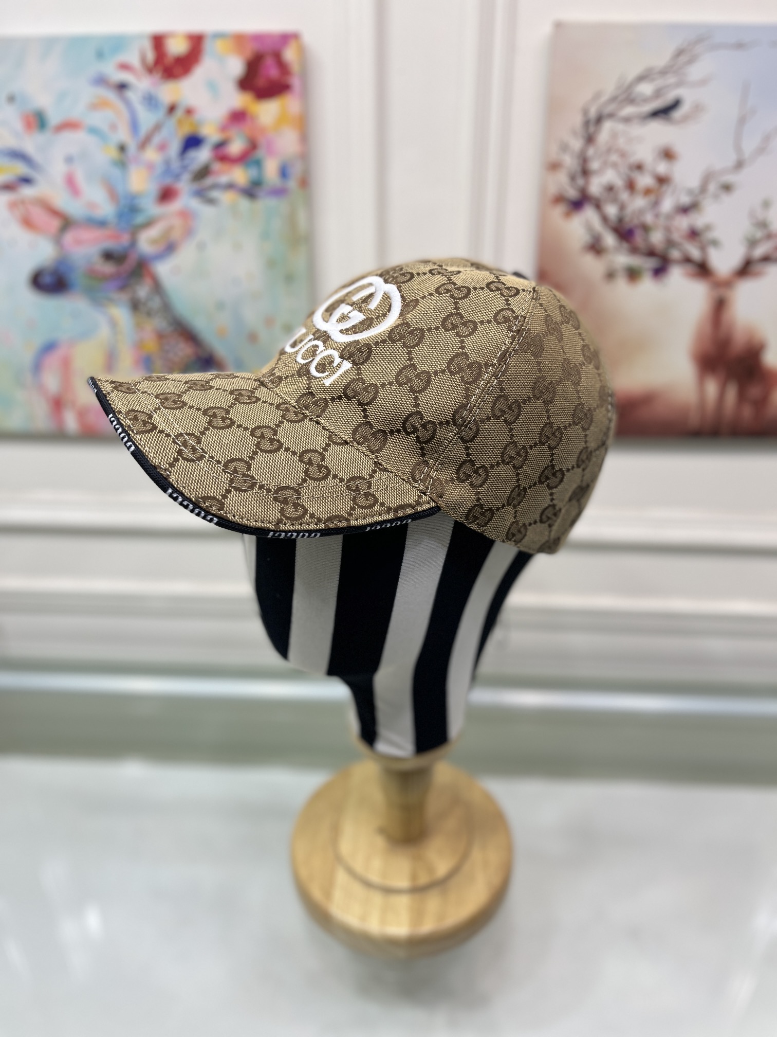 Gucci Canvas Baseball Hat Brown Gucci Hat - Soul Replicas