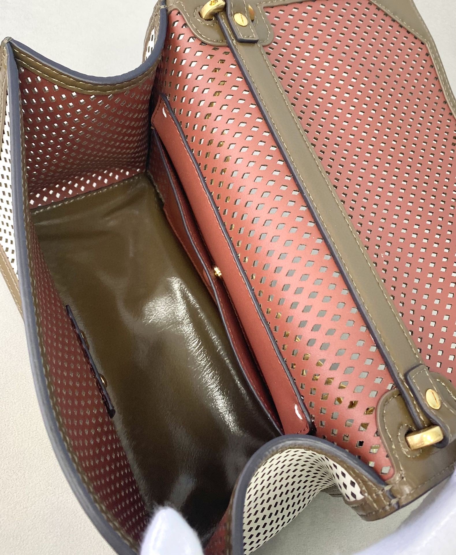 Fendi Medium Kan U Black and Brown Bag For Woman 25cm/10in - Soul Replicas