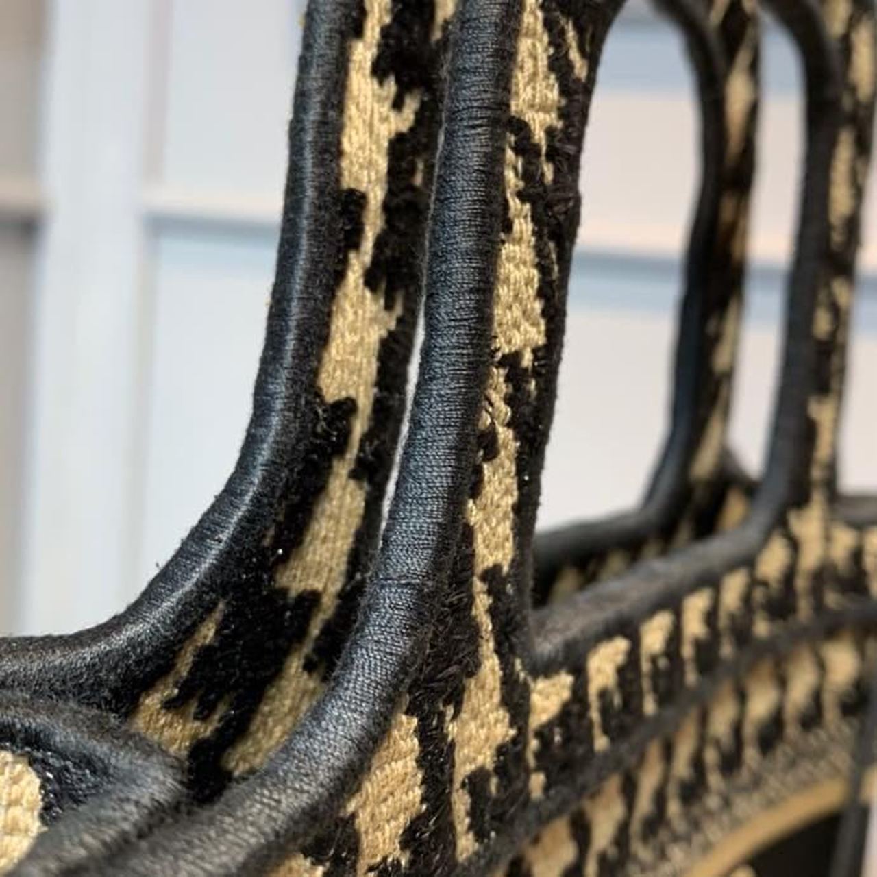 Christian Dior Mini Book Tote Bag Herringbone Embroidered Canvas For Women 22cm/9in CD - Soul Replicas