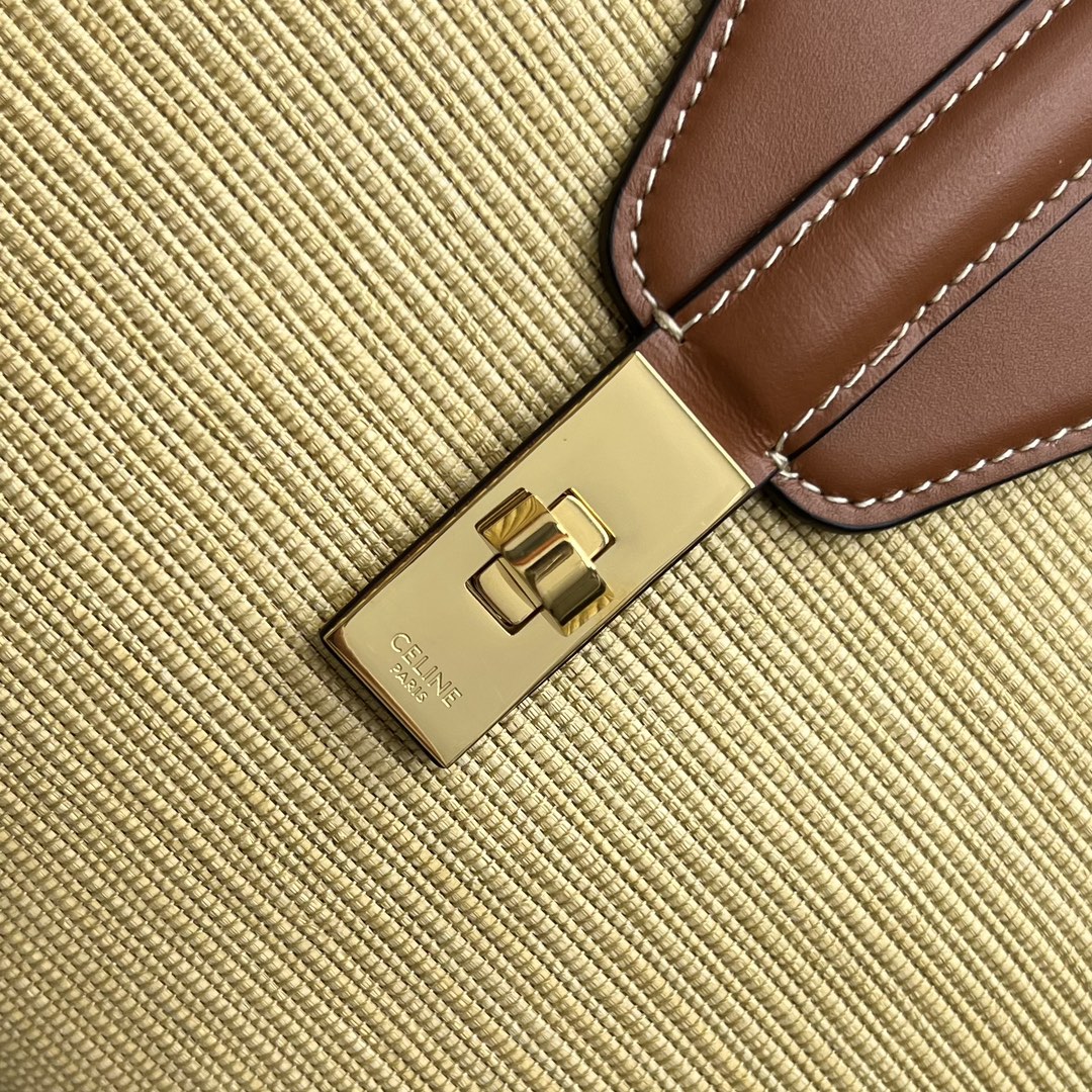 Celine Medium Soft 16 Bag In Textile Natural / Tan For Women 13in/32cm 195542DSH.02NT - Soul Replicas