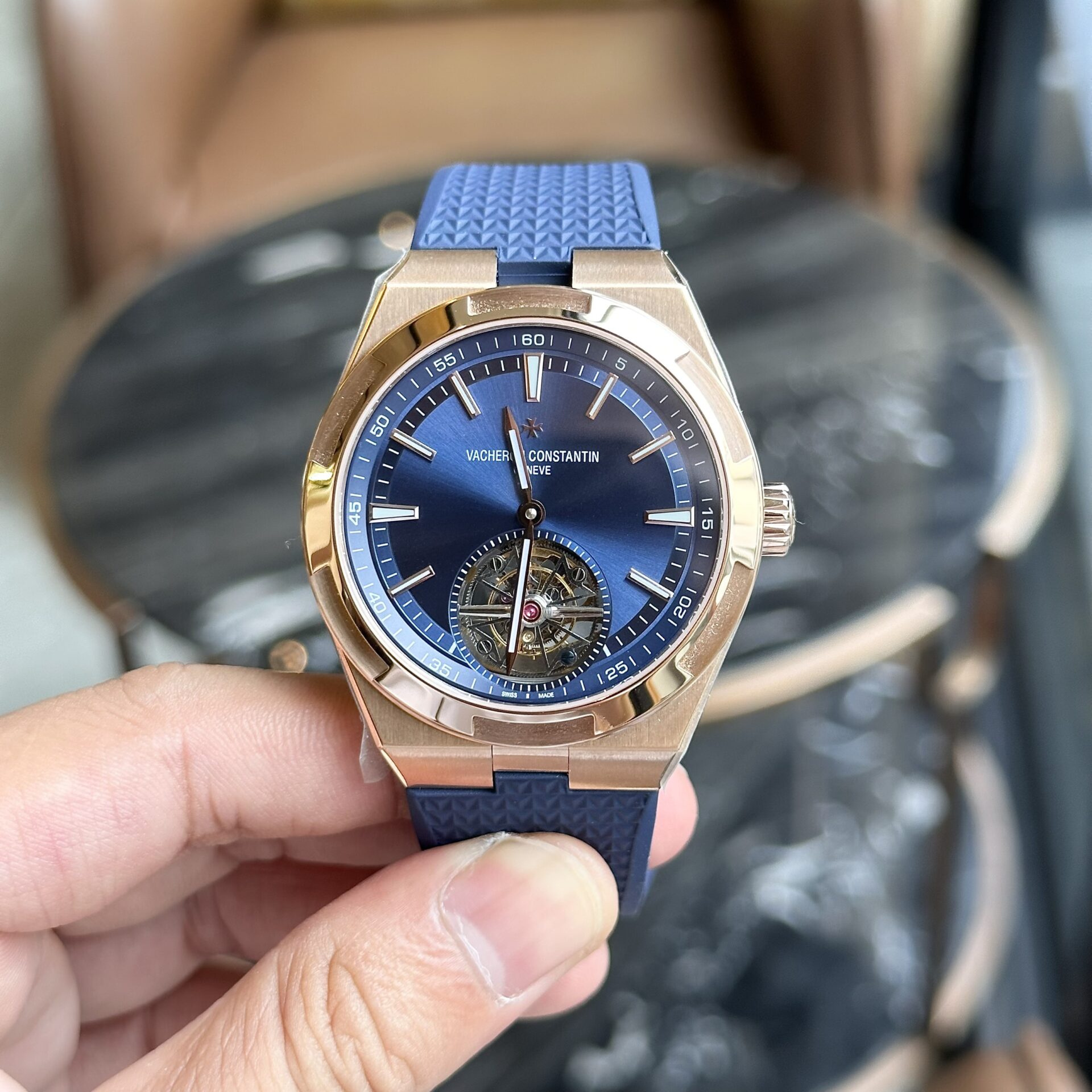 Vacheron Constantin Overseas 6000V Tourbillon Rubber Strap Replica Watch 42.5mm - Soul Replicas