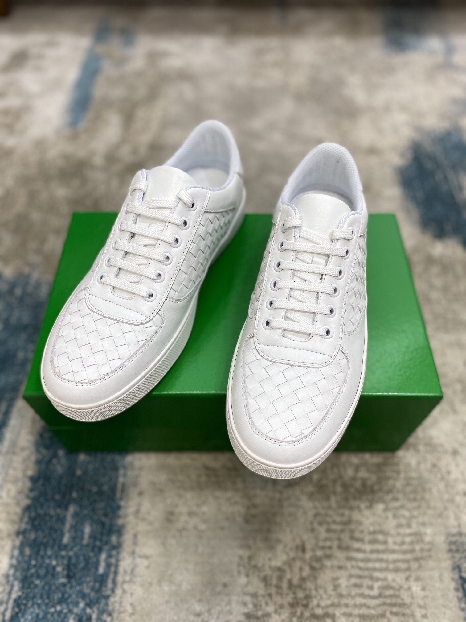 Bottega Veneta Men's With Wave Line Sneakers White For Men - Soul Replicas