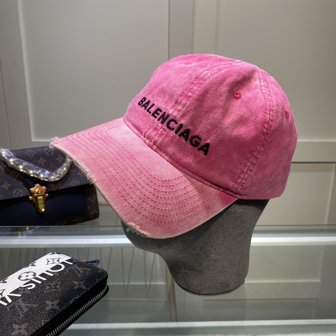 Balenciaga Logo Front Cap In Pink - Soul Replicas