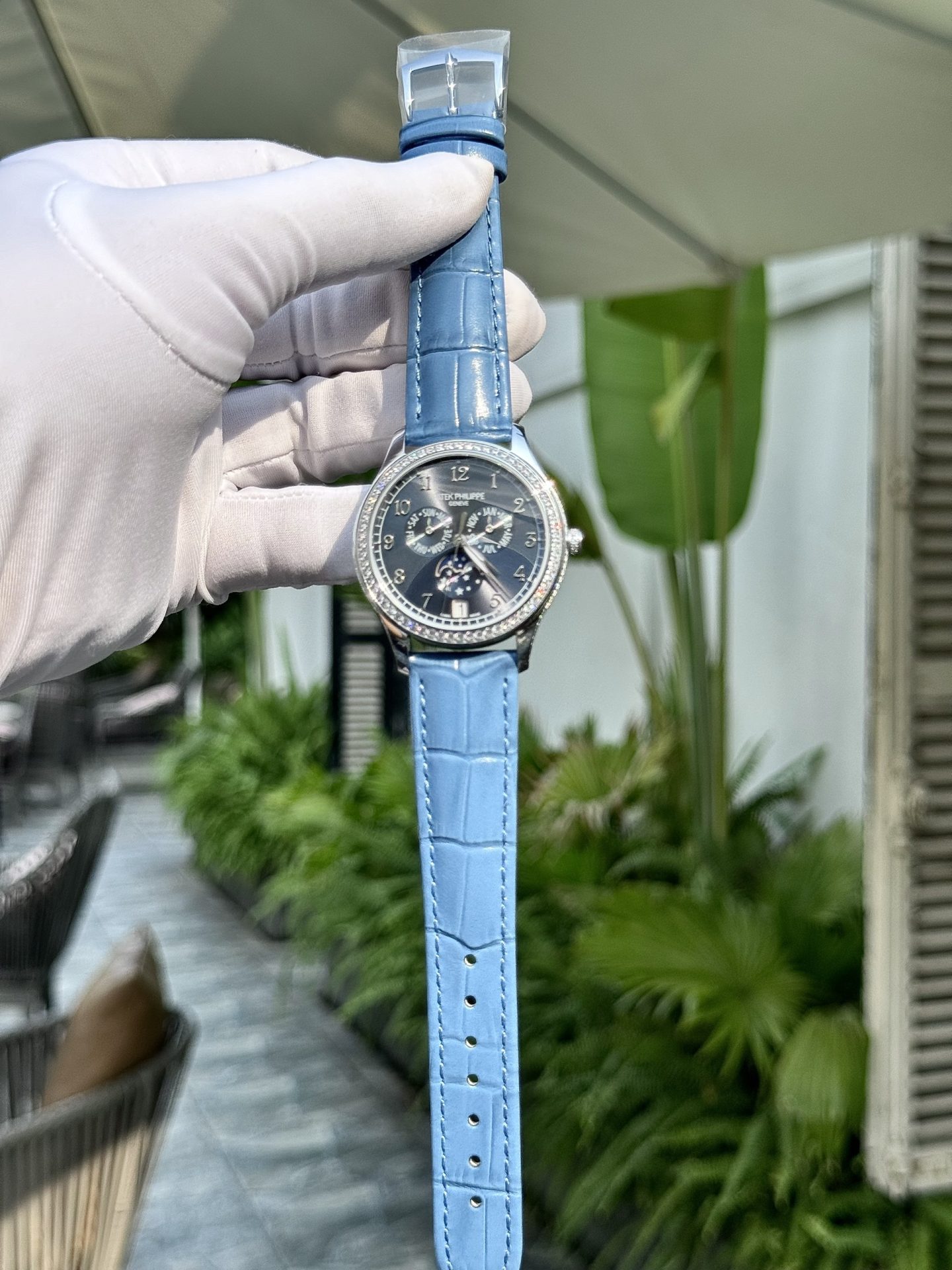 Patek Philippe Replica Watches Complications 4947G Blue Dial Leather Strap 38mm - Soul Replicas