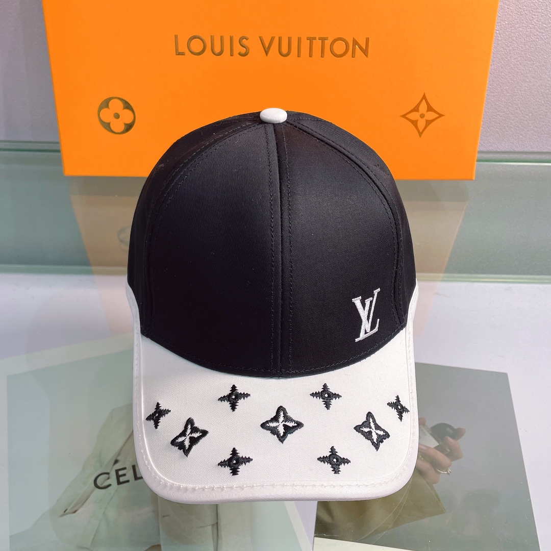 Louis Vuitton Aerogram Cotton Cap In Black - Soul Replicas