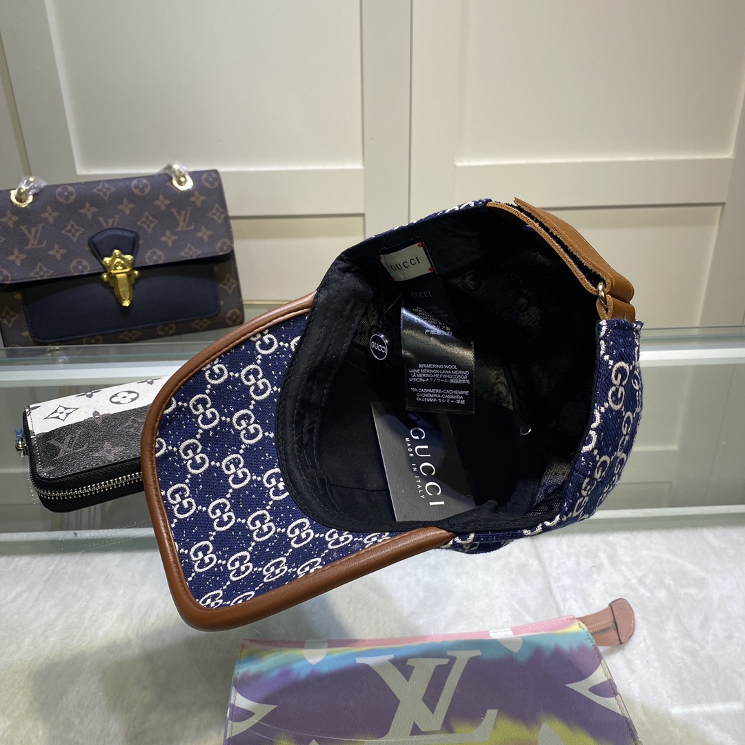 Gucci Canvas Baseball Cap Blue - Soul Replicas