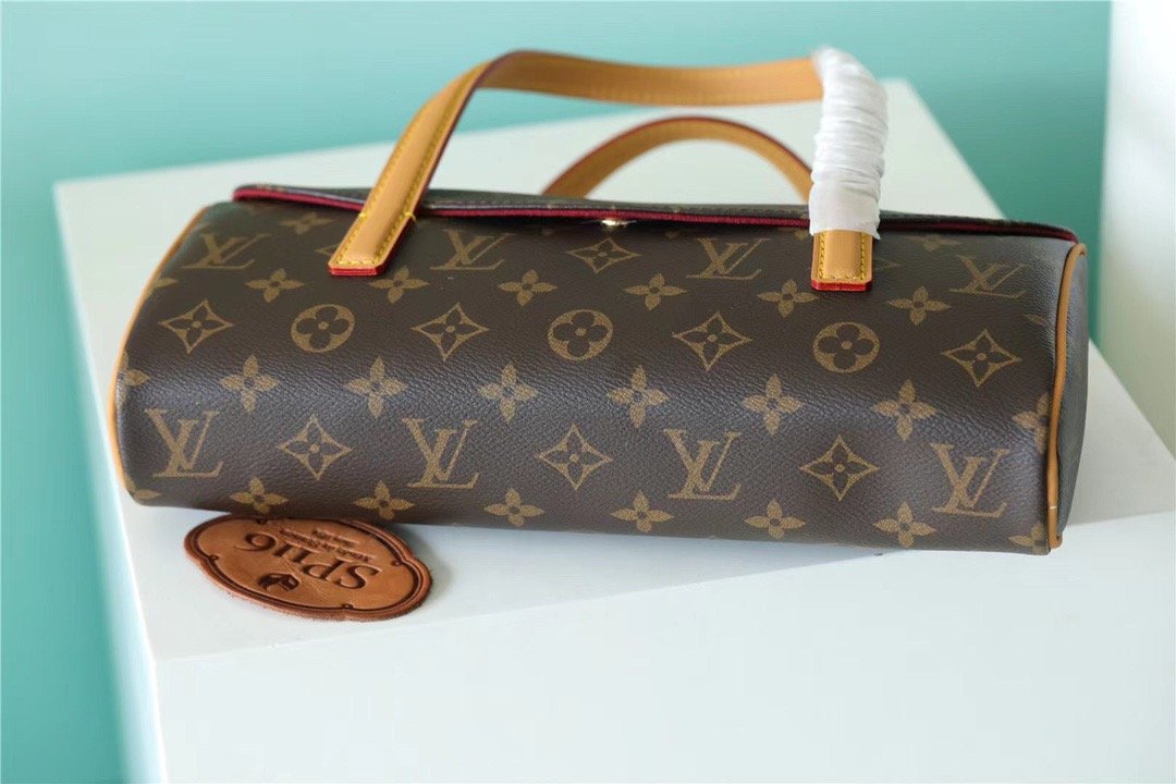 Louis Vuitton Monogram Sonatine Handbag Monogram Canvas For Women Brown 11.4in/29cm LV M51902 - Soul Replicas