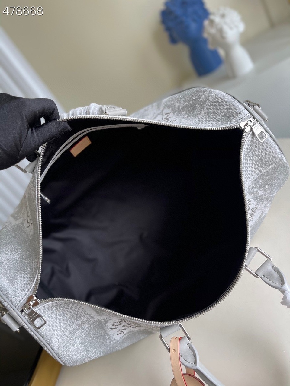 Louis Vuitton Keepall Bandouliere 50 Damier Salt Canvas Stone Gray For Men. Men-s Bags 19.7in/50cm LV N50069 - Soul Replicas