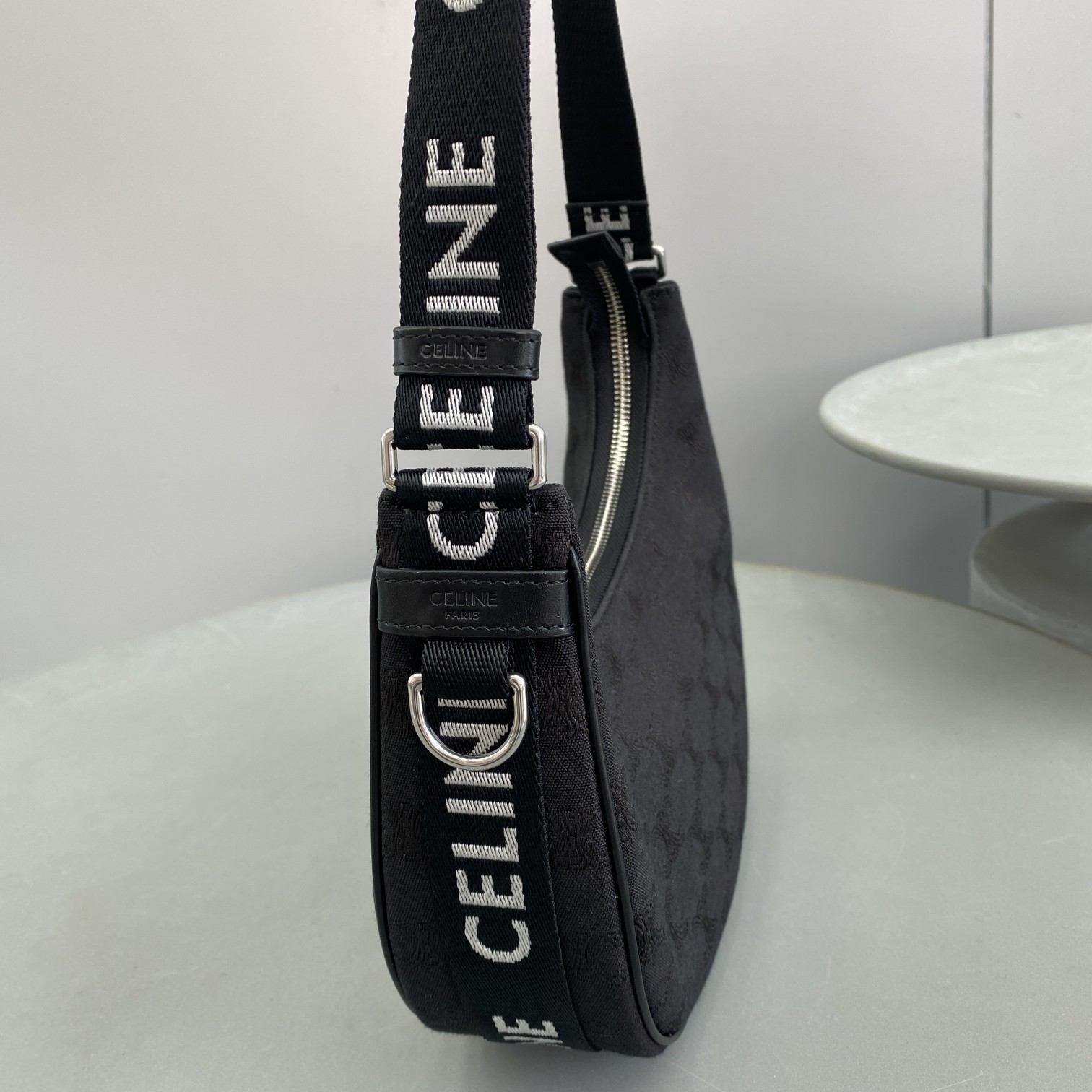Celine Medium Ava Bag With Celine Strap Black For Women 9in/23cm 196962DLM.38SI - Soul Replicas