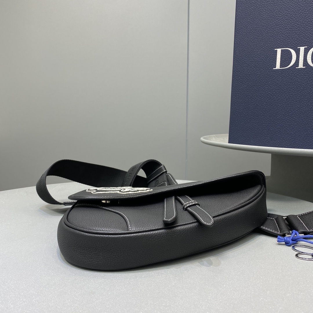 Christian Dior Saddle Bag Black For Women 10in/26cm CD - Soul Replicas