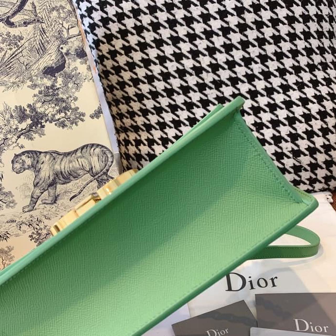 Christian Dior 30 Montaigne Chained Bag Deep Mint Green Box For Women 24cm/9in CD - Soul Replicas