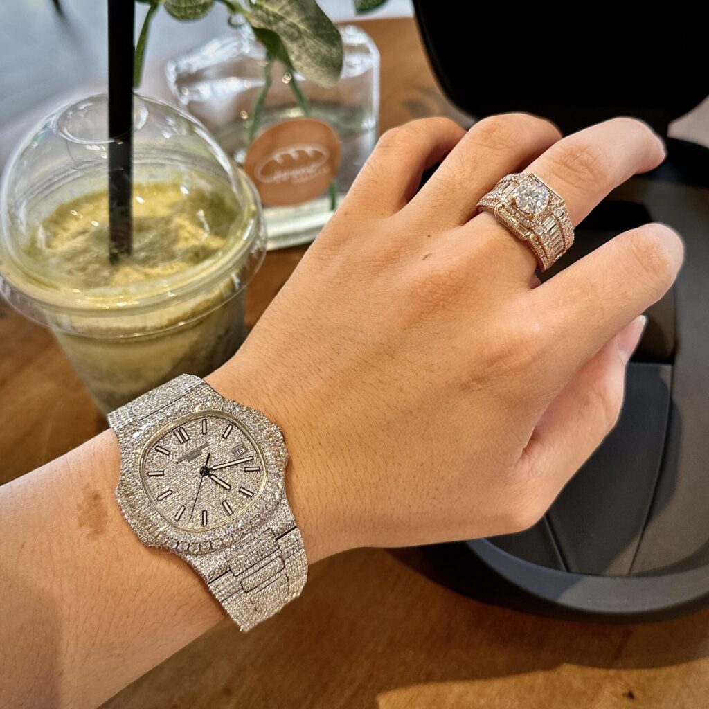 Patek Philippe Best Fake Watches Nautilus 5719 Full CZ 40mm - Soul Replicas