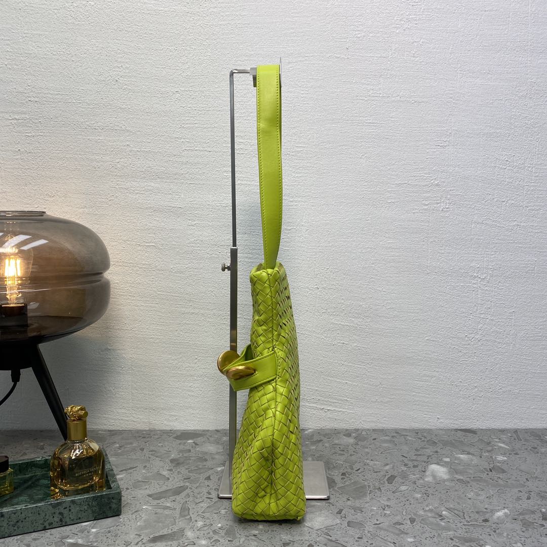 Bottega Veneta Intrecciato Shoulder Bag Neon Green. For Women. Women's Bags 10.2in/26cm - Soul Replicas