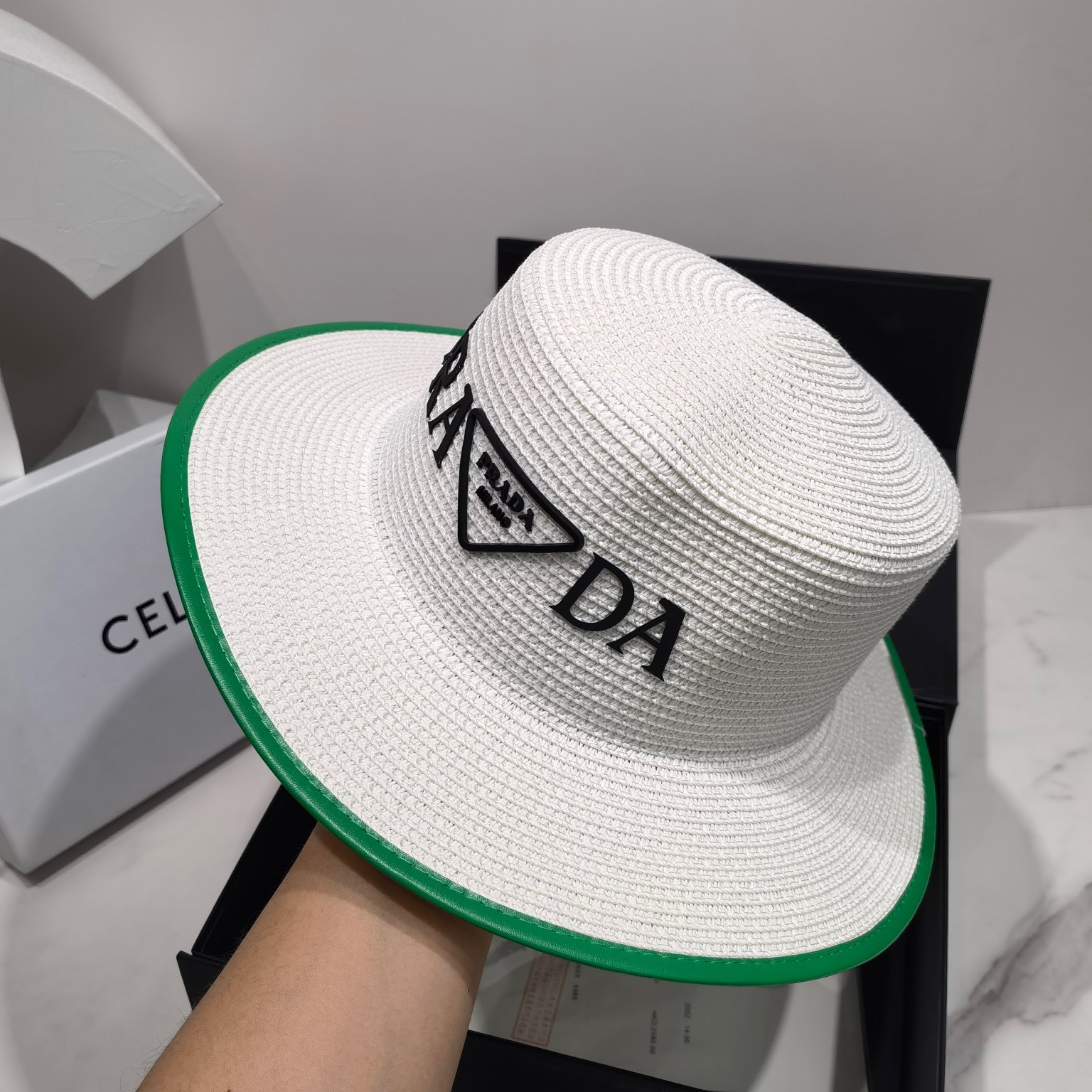 Prada Raffia Hat White Prada Hat - Soul Replicas