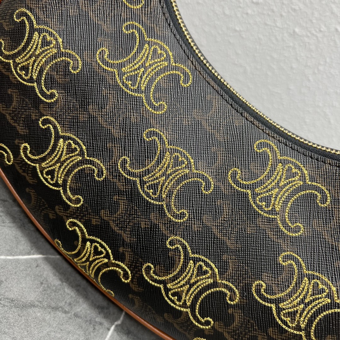 Celine Ava Bag In Triomphe Canvas Xl Brown For Women 9in/23.5cm - Soul Replicas