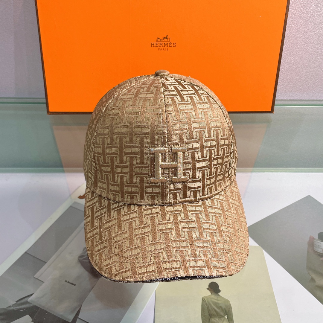 Hermes Davis H Primavera Cap Beige Hermes Cap - Soul Replicas