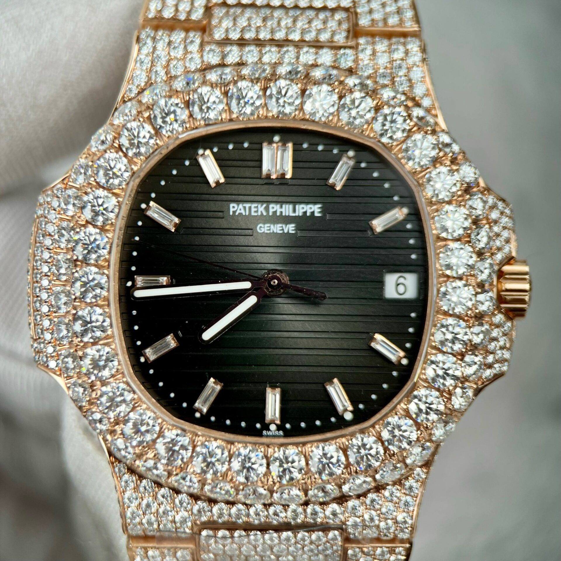 Patek Philippe 5711 Replica Watch With Moissanite Diamond Refined 3K 40mm - Soul Replicas