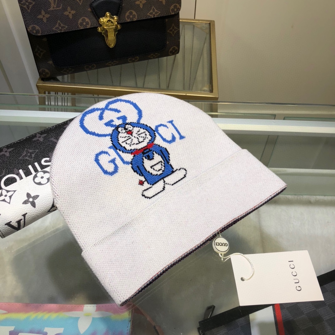 Gucci Beanie Cashmere In White - Soul Replicas