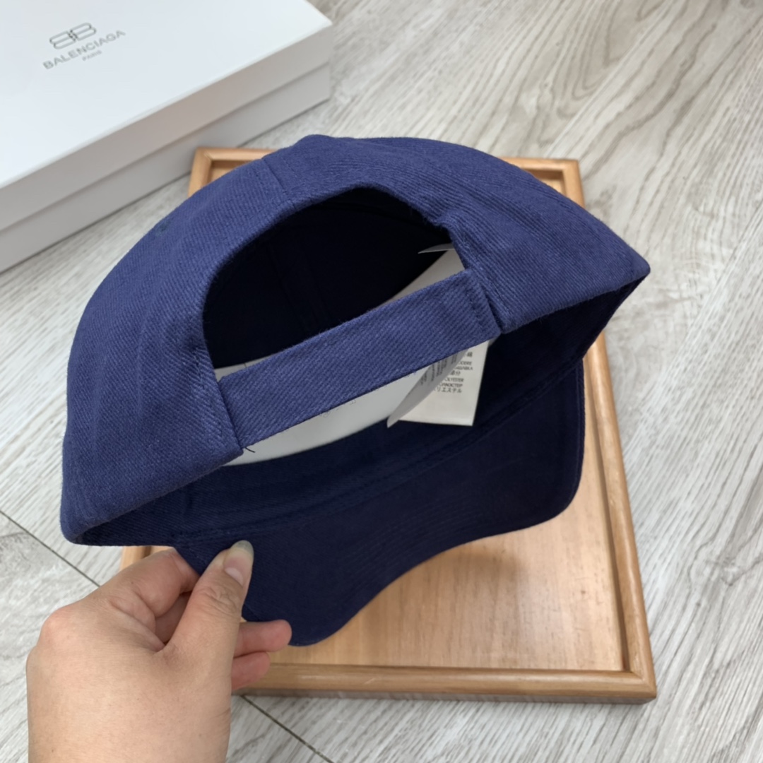 Balenciaga Logo Front Cap In Blue - Soul Replicas