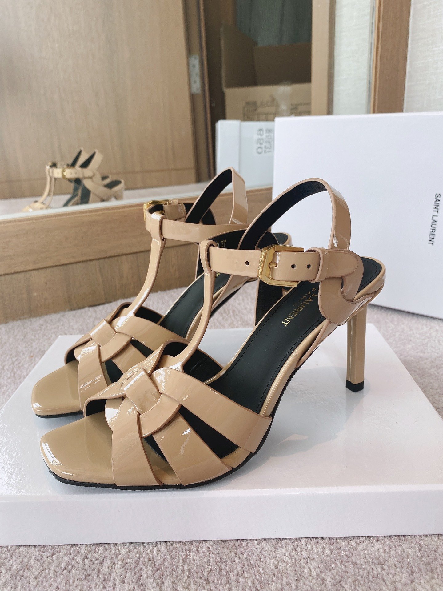 Yves Saint Laurent Women's Tribute Sandals Beige For Women YSL - Soul Replicas