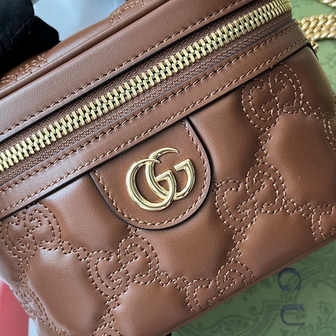 Gucci Quilted Gucci Mini Handbag Brown For Women. Women-s Bags 6.3in/16cm Gucci 723770 UM8IG 2546 - Soul Replicas