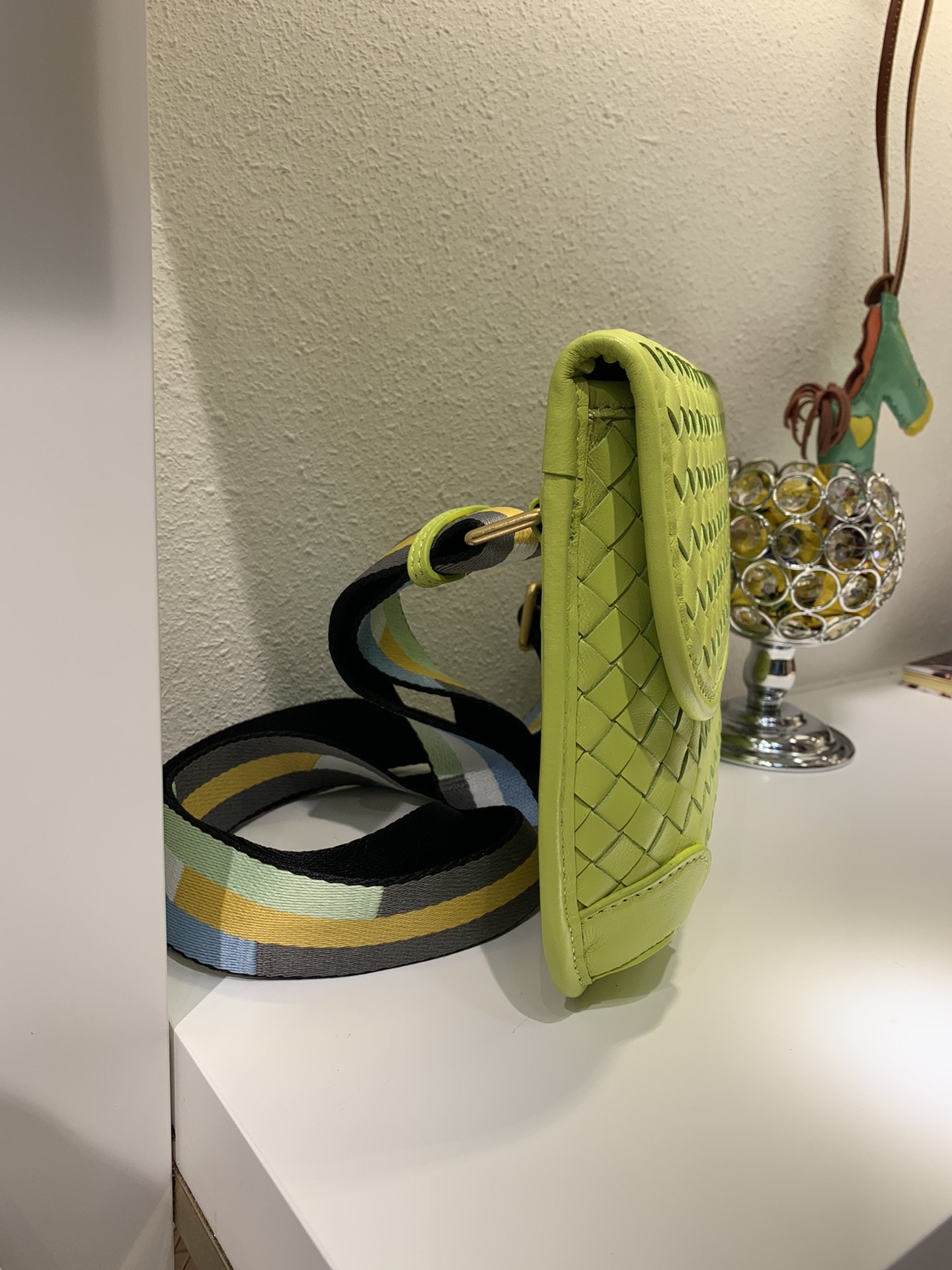 Bottega Veneta Functional Chest Bag Banana Greenleaf. For Women. Women-s Bags 10.2in/26cm - Soul Replicas