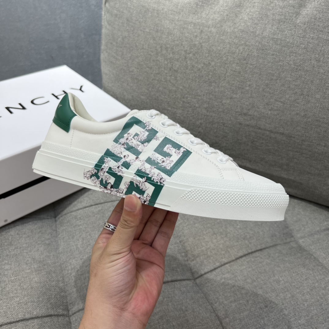 Givenchy City Sport 101 Dalmatians Sneakers Green For Men GVC - Soul Replicas
