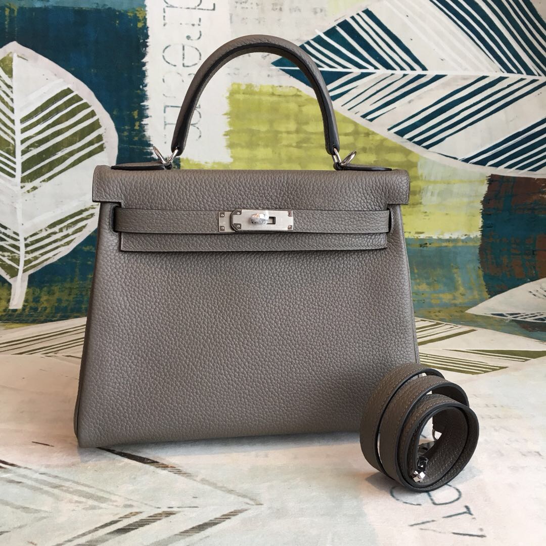 Hermes Kelly 28 Asphalte Color Bag For Women. Women-s Handbags. Shoulder Bags 11in/28cm - Soul Replicas