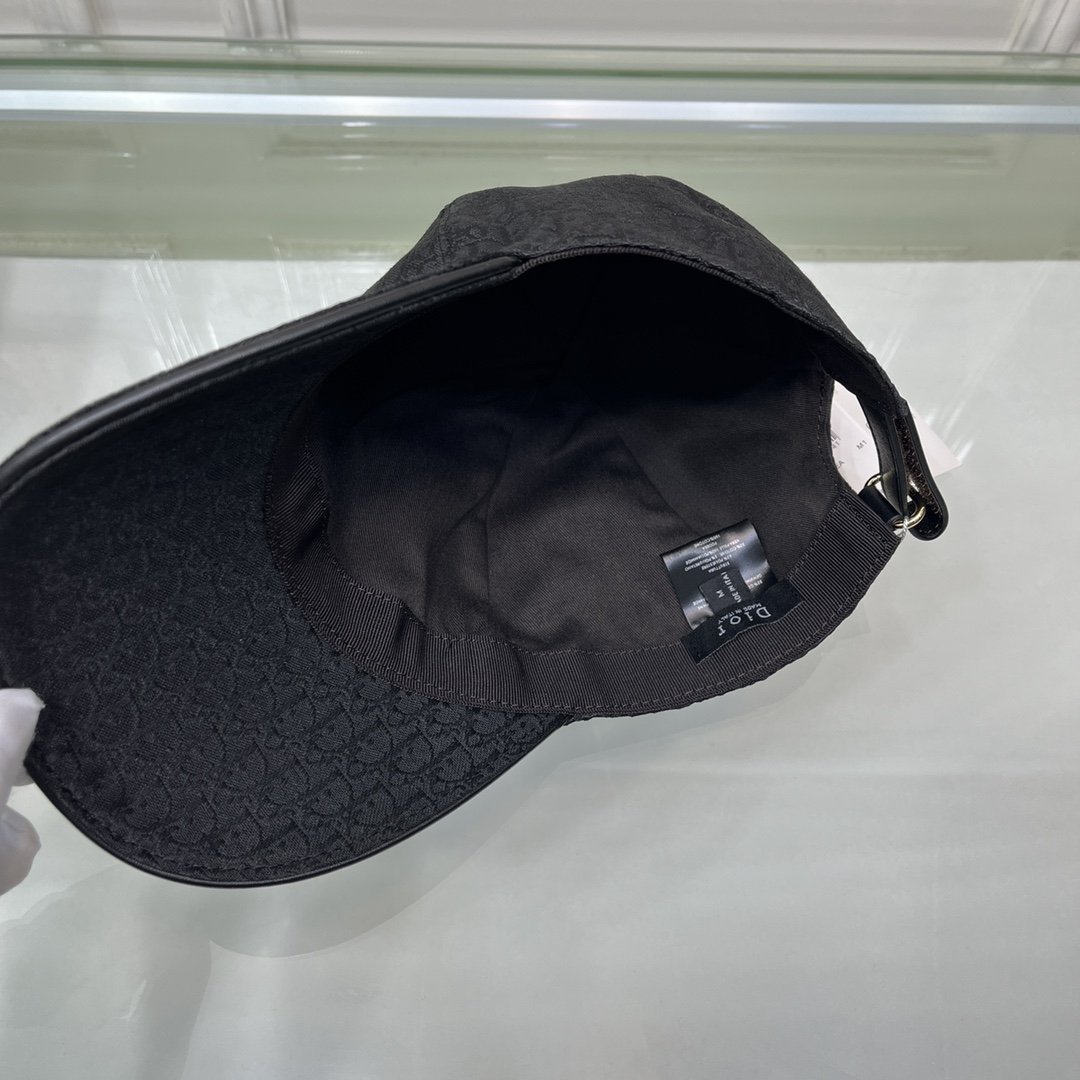 Christian Dior Jack Dior Baseball Cap In Black - Soul Replicas