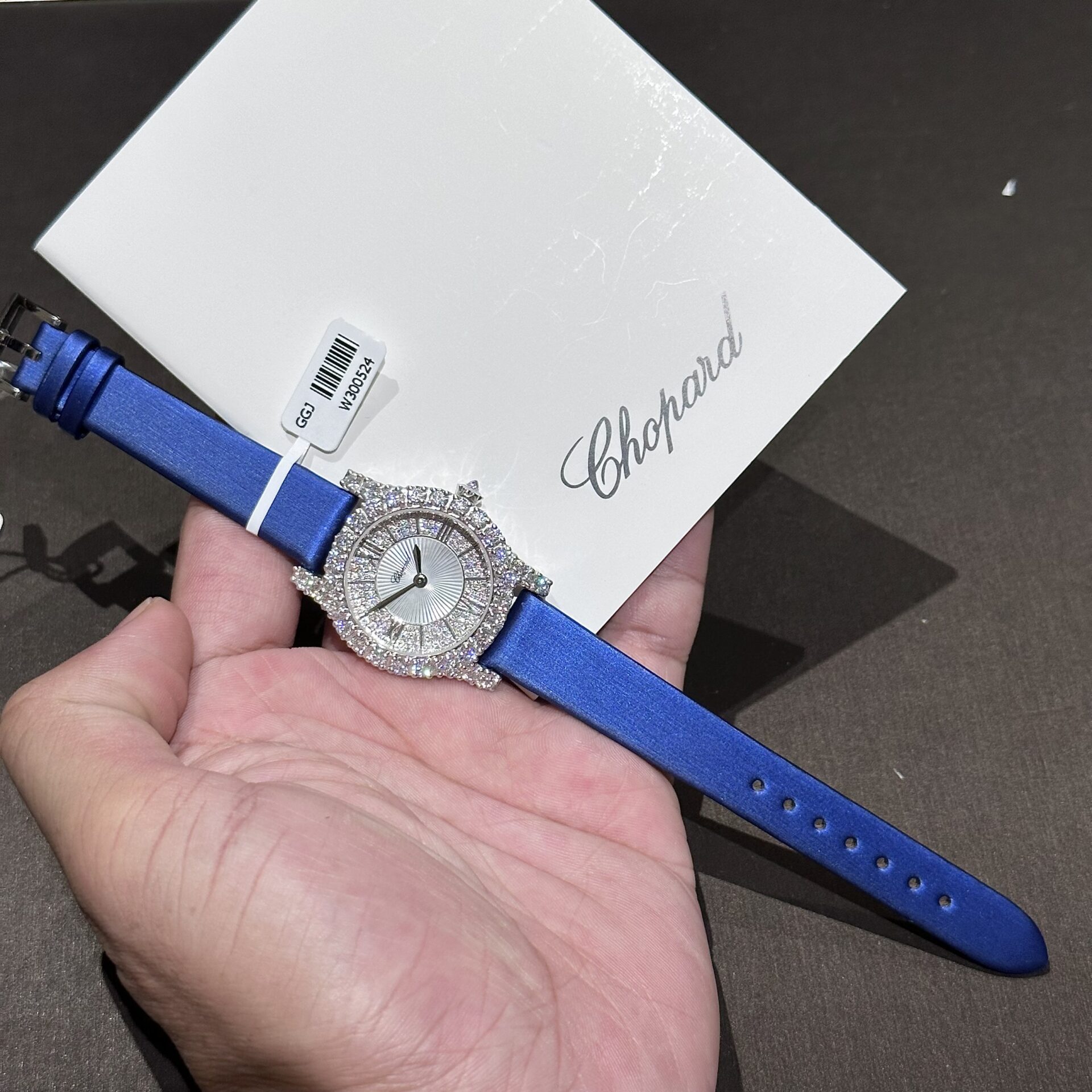 Chopard Replica 1:1 Watch With Moissanite Diamonds Leather Strap 30mm - Soul Replicas