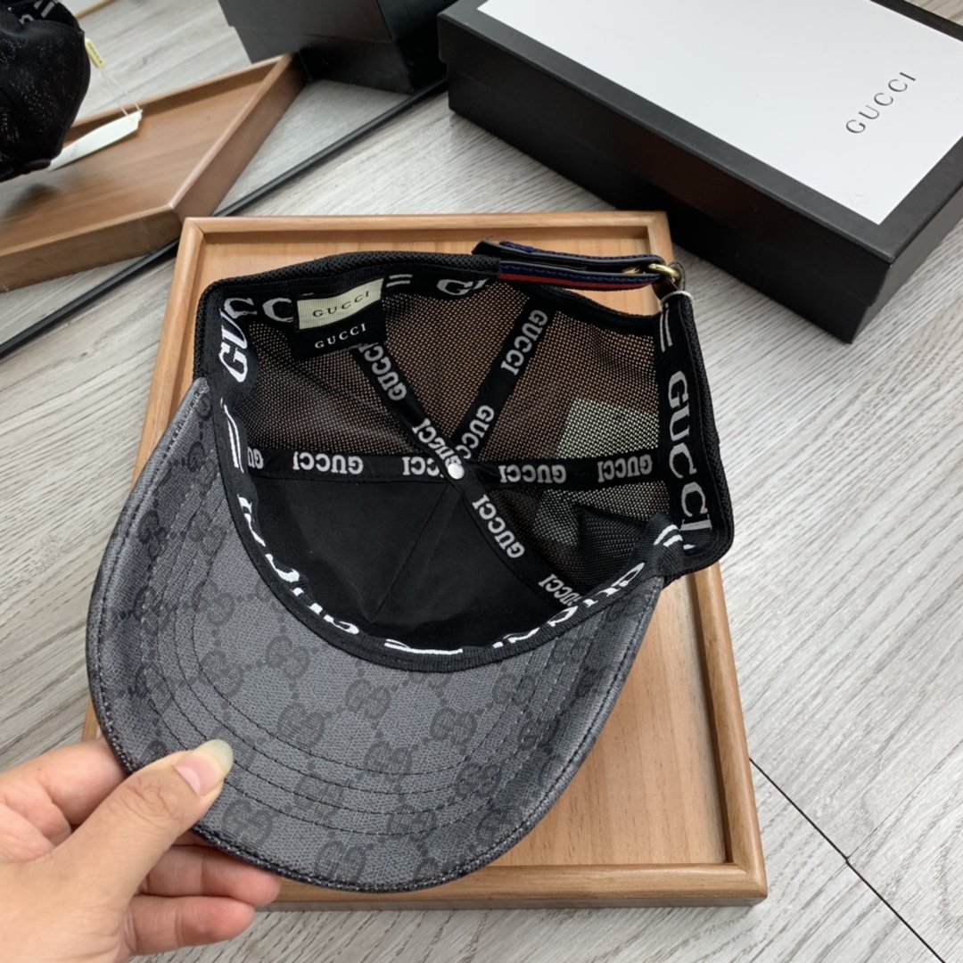 Gucci Canvas Baseball Cap Black - Soul Replicas