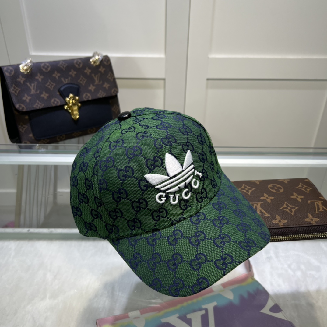 Gucci x Adidas Baseball Hat Green Gucci Hat - Soul Replicas