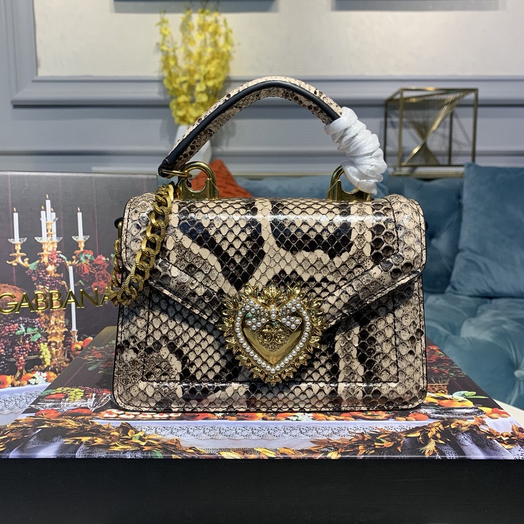 Dolce & Gabbana Small Devotion Bag In Printed Solid Pattern Muticolour For Women 7.5in/19cm DG - Soul Replicas