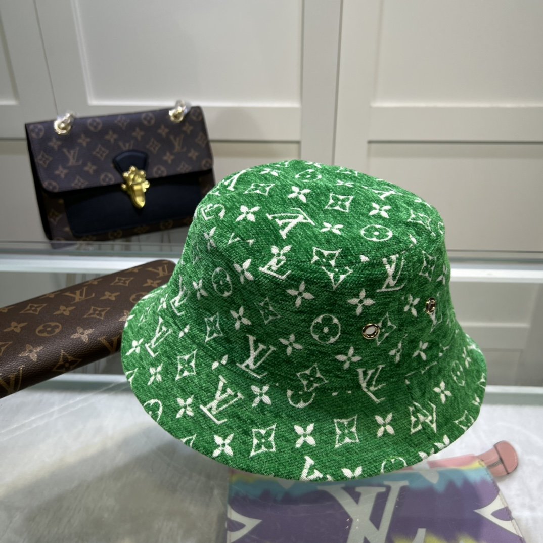 Louis Vuitton Match Bucket Hat Green LV Cap - Soul Replicas