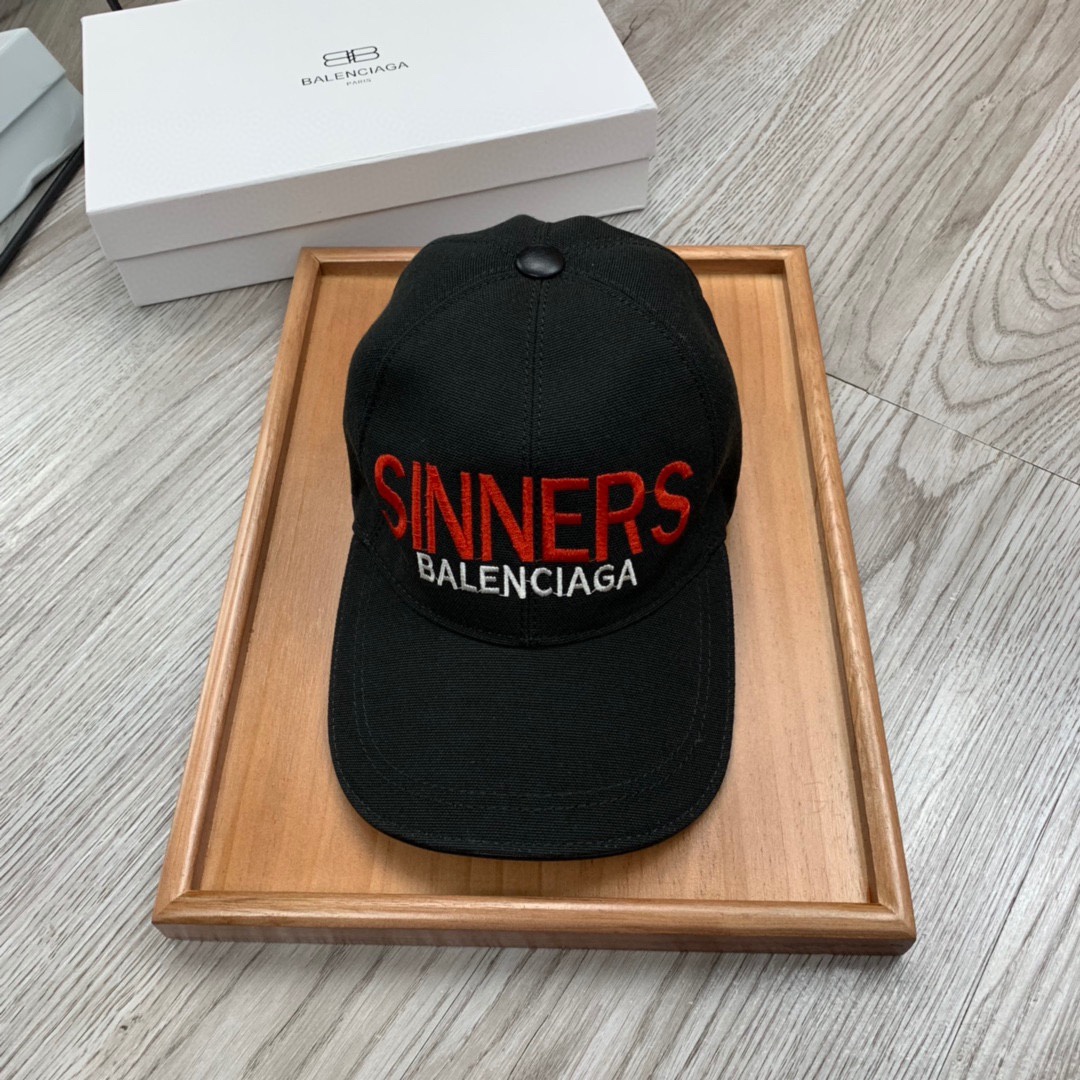 Balenciaga Logo Cap In Black - Soul Replicas