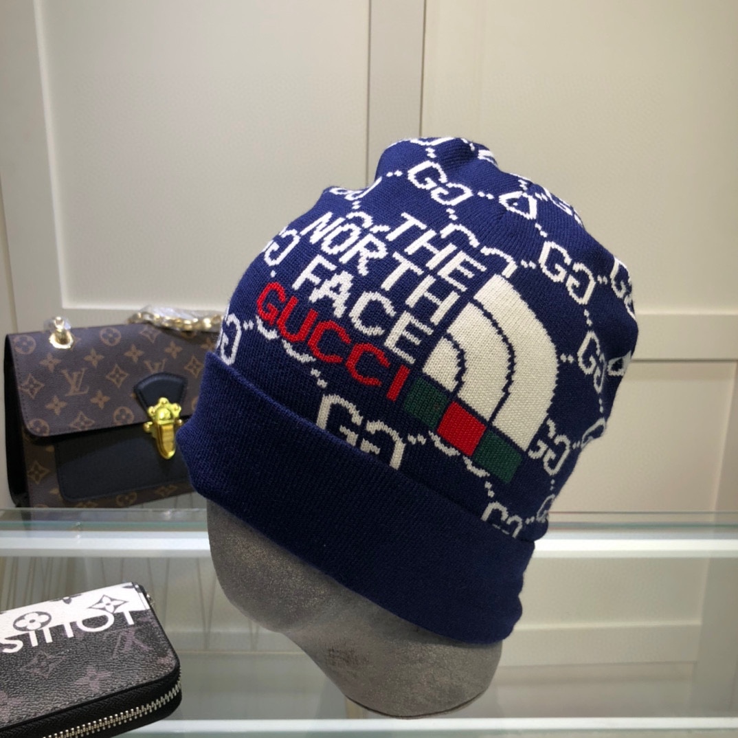 Gucci Beanie Cashmere In Blue - Soul Replicas