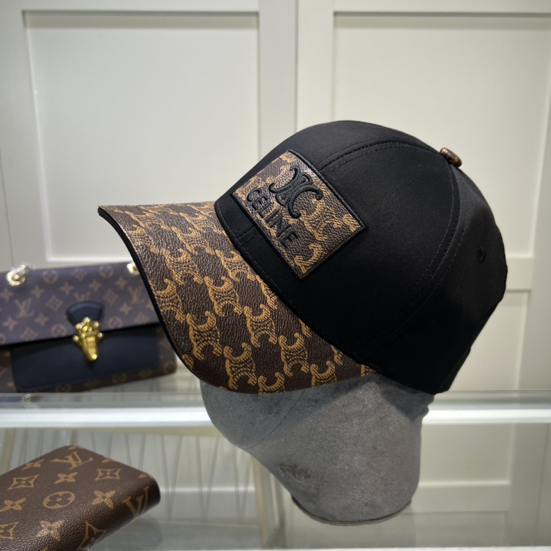 Celine Triomphe Baseball Cap Black Celine Cap - Soul Replicas